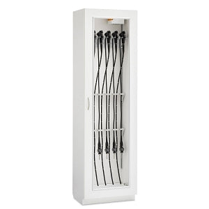 Solaire Medical Evolve Scope Cabinets with Glass Door - Evolve Scope Cabinet with Glass Door in White Compression Board, 5-Scope Capacity, 19.25" D x 26.75" W x 60" H - SEC1927SGRB