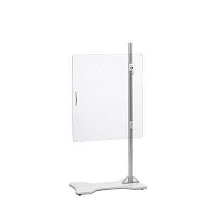 Solaire Medical Stationary Sneeze Guard - Adjustable-Height Breath Shield with Stationary Stand - SRSSG