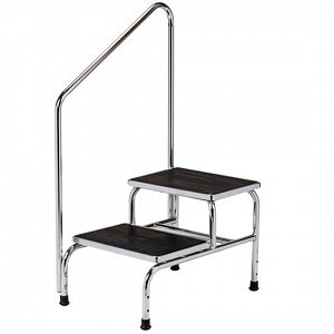 Clinton Industries Inc Crome Step Stools With Handrail - Chrome Step Stools With Handrail, 2 Step - T-6850