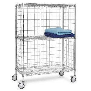 Tarrison Products Ltd Chrome Laundry Carts - Chrome Linen Laundry Cart, 5" Casters, Side Panel, 24" x 60" x 69" - TS-LC2460C-MEDLINE SP