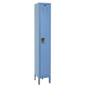 Hallowell Premium Lockers - Single-Tier Locker, 12" x 12" x 78", Single Wide, Marine Blue - U1228-1A-MB