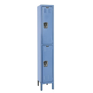 Hallowell Double Tier Wardrobe Lockers - LOCKER, DBL-TIER, 1WD, 12X18X78, MARINE BLUE - U-1288-2A-MB