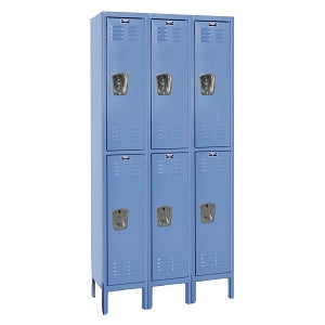 Hallowell Premium Lockers - LOCKER, DBL-TIER, 3WD, 12X15X78, MARINE BLUE - U3258-2A-MB