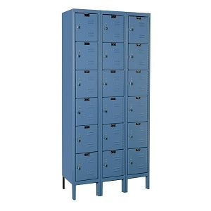 Hallowell Premium Lockers - LOCKER, 6-TIER, 3WD, 12X15X78, MARINE BLUE - U3258-6A-MB