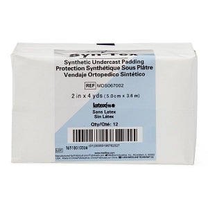 Medline Nonsterile Synthetic Undercast Padding - Synthetic Undercast Padding, 2" x 4 yd., 12/Bag - MDS067002
