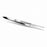 Medline Eye Dressing Forceps - 3.8" (9.9 cm) Eye Dressing Forceps with Fully Curved Delicate Serrated 0.5 mm Tips - MDS0725991