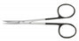 Medline Super Cut Iris Scissors - Super Cut Iris Scissor with Black Handle, Straight, 4.25", Sharp / Sharp - MDS0734312
