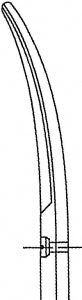 Medline Mayo-Type Scissors - Mayo-Sims Dissecting Scissors, Curved-on-Flat, Blunt / Blunt, 7.75" - MDS0816119
