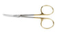 Medline Knapp Iris Scissors - 4.5" (11.4 cm) Curved Knapp Iris Scissors with Tungsten Carbide Inserts and Sharp / Blunt Tips - MDS0834511