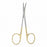 Medline Strabismus Scissors - 4.5" (11.4 cm) Strabismus Scissors with Tungsten Carbide Inserts and Curved Serrated Blunt / Blunt Tips - MDS0837512