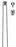 Medline Cushing Tissue Forceps - Cushing Tissue Forceps, 1 x 2 Teeth, 8" - MDS1023020