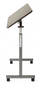 Medline Tilt Top H-Base Overbed Tables - H-Base Overbed Table with 30" x 15" Walnut Tilt Top - MDS104950
