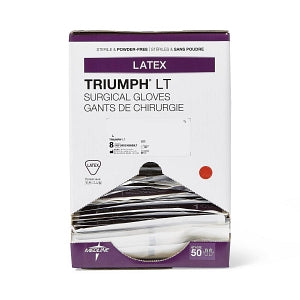 Medline Triumph LT Latex Surgical Gloves - Triumph LT Surgical Gloves, Size 8 - MDS108080LT
