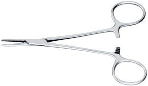 Medline Halsted Mosquito Forceps - 5" (12.7 cm) Straight Halsted Mosquito Forceps with 1 x 2 Teeth - MDS1223012