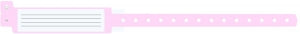 Medline Tamper Resistant Snap Closure ID Bands - 12" Insert-Style Vinyl ID Band, Adult, Pink - MDS133037P