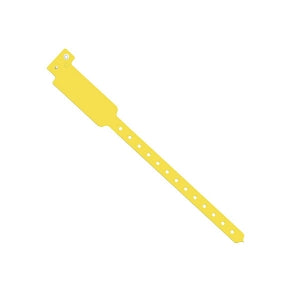 Medline Tamper Resistant Snap Closure ID Bands - 10" Tri-Laminate ID Band, Adult, Yellow - MDS133046Y