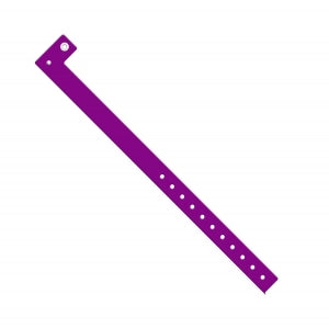 Medline Tamper Resistant Snap Closure L-Shaped ID Bands - Tamper-Resistant Snap-Closure Imprintable Tri-Laminate Band, 10", Purple - MDS133055PR