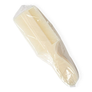 Comb Plastic Ba - Two-Sided Fine Tooth Baby Comb, Ivory - MDS137013
