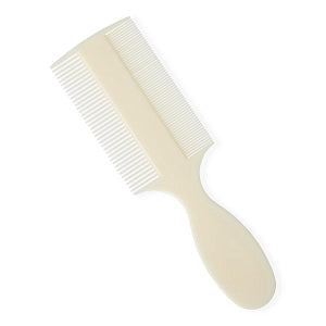 Comb Plastic Ba - Two-Sided Fine Tooth Baby Comb, Ivory - MDS137013