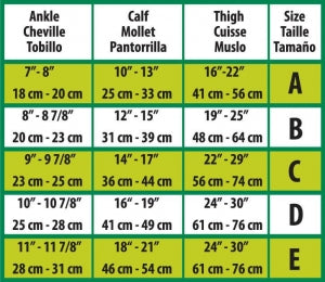 Medline CURAD Thigh-High Compression Hosiery - CURAD Thigh-High Compression Hosiery with 15-20 mmHg, Black, Size A - MDS1707AB