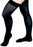 Medline CURAD Thigh-High Compression Hosiery - CURAD Thigh-High Compression Hosiery with 15-20 mmHg, Black, Size A - MDS1707AB