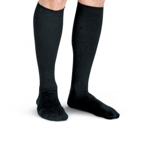 Medline CURAD Compression Dress Socks - CURAD Knee-High Compression Dress Socks with 8-15 mmHg, Black, Size S, Short Length - MDS1717ABS