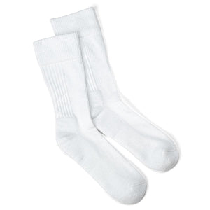 Medline Co-Label Dr. Scholl's Diabetic Crew Socks - Diabetic and Circulatory Crew Socks with Mild Compression, White, Size S - DSU-7400-S1-PC