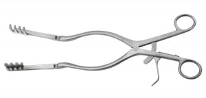 Medline Beckmann-Adson Self-Retaining Retractors - RETRACTOR, BECKMANN-ADSON, BL, 25MM, 4:4, 12" - MDS1801031