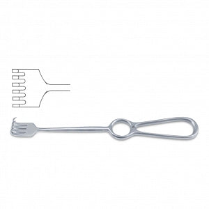 Medline Kocher Laminectomy Retractors - 8-3/4" (22.2 cm) Kocher Laminectomy Retractor with 6-Prong Blunt Tip - MDS1833506