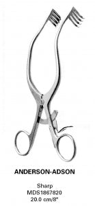 Medline Anderson-Adson Self-Retaining Retractors - RETRACTOR, ANDERSON-ADSON, BLUNT, 4:4, 8" - MDS1867920