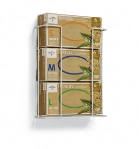 Medline Wire Glove Dispensers - Horizontal-Mount Wire Triple Glove Box Holder - MDS193094