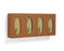 Bowman Faux Wood Glove Dispensers - Faux Wood Glove Box Holder, Cherry, Quad - GL040-0233