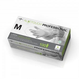 Medline Aloetouch Powder-Free Latex Exam Gloves - Aloetouch Powder-Free Textured Exam Gloves, Size M - MDS198155