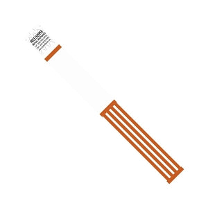 Medline Tamper Resistant Adhesive Closure ID Bands - Tyvek ID Band, 10" x 1", Orange Stripe - MDS2005M