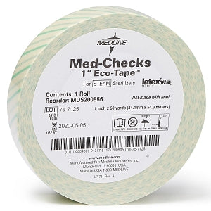 Medline Surgical Instrument Steam Autoclave Tape - Autoclave Lead-Free Steam Sterilization Tape, Green, 1" x 60 yd. - MDS200856