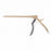 Medline Gold Titanium-Coated Microhandle Kerrison Rongeurs - 7" (17.8 cm) Long 40° Up Cutting Gold Coated Microhandle Kerrison Rongeur with 3 mm Bite and Thin Footplate - MDS2065273