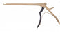 Medline Gold Titanium-Coated Microhandle Kerrison Rongeurs - 7" (17.8 cm) Long 40° Up Cutting Gold Coated Microhandle Kerrison Rongeur with 1 mm Bite and Thin Footplate - MDS20652781