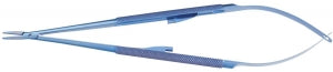 Medline Titanium Precise Touch Jacobson Micro Needle Holders - 8" (20.3 cm) Curved Locking Titanium Precise Touch Jacobson Micro Needle Holder with Round Handle - MDS2403184