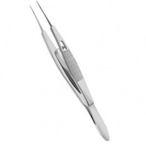 Medline Castroviejo Suture Forceps - 3.5" (9 cm) Long Straight Smooth Tip Castroviejo Suture Forceps with Lock - MDS2482209