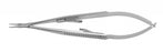 Medline Castroviejo Eye Needle Holders - 5-1/2 (14 cm) Long Shank Castroviejo Eye Needle Holder with 9 mm Long Straight, Smooth Jaws and Lock - MDS2482214