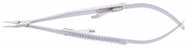 Medline Castroviejo Eye Needle Holders - 5-1/2 (14 cm) Long Shank Castroviejo Eye Needle Holder with 9 mm Long Straight, Smooth Jaws and Lock - MDS2482214