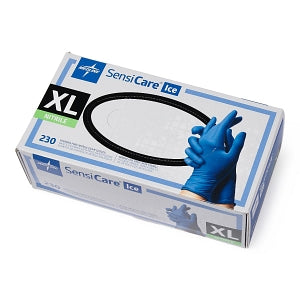 Medline SensiCare Ice Blue Powder-Free Nitrile Exam Gloves - SensiCare Ice Powder-Free Nitrile Exam Gloves, Size XL - MDS2504