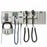 Medline Co-Label Diagnostic Wallboard Systems - Diagnostic Wall System with 2 Handles, L2 LED Otoscope Head, L2 Xenon Ophthalmoscope Head, Specula Dispenser, Oral Thermometer, and Aneroid BP Device - 3653-L2X2-SDBXU