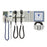 Medline Co-Label Diagnostic Wallboard Systems - Diagnostic Wall System with 2 Handles, LED EliteVue Otoscope Head, Xenon L2 Ophthalmoscope Head, Specula Dispenser, Oral Thermometer, and Aneroid BP Device - 3653-LEX2-SABXU
