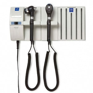 Medline Co-Label Diagnostic Wallboard Systems - Diagnostic Wall System with 2 Handles, Xenon EliteVue Otoscope Head, and Specula Dispenser - 3653-XEX2-SXXXU