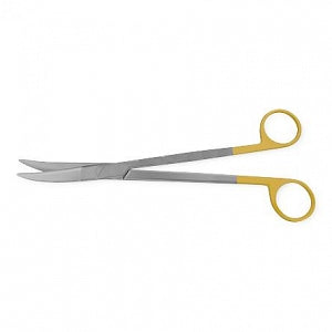 Medline Zeppelin Parametrium OB / GYN Scissors - 10-1/2" (26 cm) Zeppelin Parametrium Scissors with Angled Blades and Tungsten Carbide Inserts, Gold Handle - MDS4431005
