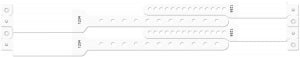 Medline Tamper Resistant Snap Closure Imprinter ID Bands - Tamper-Resistant Snap-Closure Imprintable Band, 4-Part, Mother, White - MDS448M