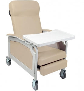 Winco Mfg., LLC Convalescent Recliner Chair - Serenity Convalescent Recliner TB133 with Tray, Taupe - 5251-03-TB