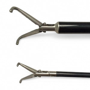 Medline Laparoscopic Grasper Dissectors - Bariatric Double-Action Atraumatic Laparoscopic Grasper Dissector with Mini Right Angle 5 mm x 12.8 mm Jaws - MDS525317L