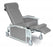 Winco Drop Arm Convalescent Recliners - Drop-Arm Convalescent Recliner with Tray, 275 lb. Weight Capacity, Gray - 5271-07